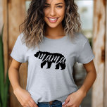 Camiseta Gray Mama Bear<br><div class="desc">Prendas de vestir personalizado con la imagen moderna de Mama Bear. Visite nuestra tienda para conocer el diseño de Baby Bear. Haga clic en Personalizar para personalizar el diseño con su propio texto e imágenes. Elija entre una amplia gama de estilos y colores de camisa.</div>