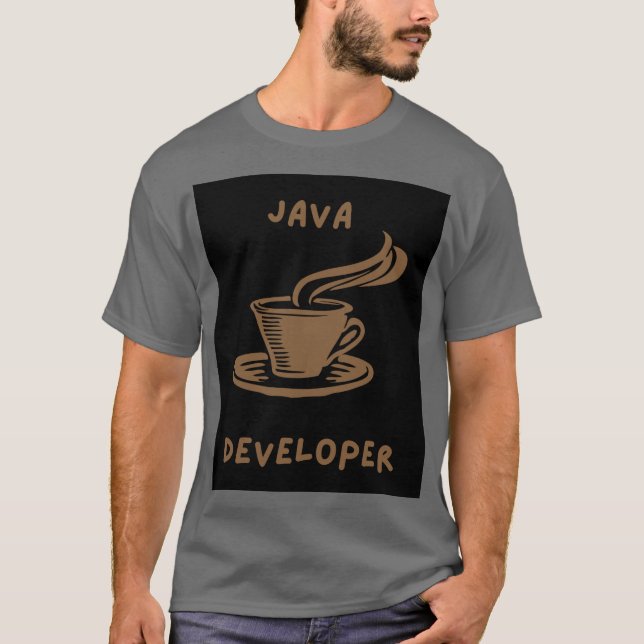 Camiseta Gray Men de Java para desarrolladores (Anverso)