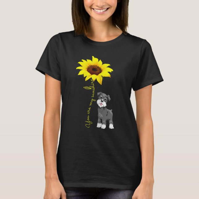 Camiseta Gray Mini Schnauzer Mamá te da mi Sunshine-Sunf (Anverso)