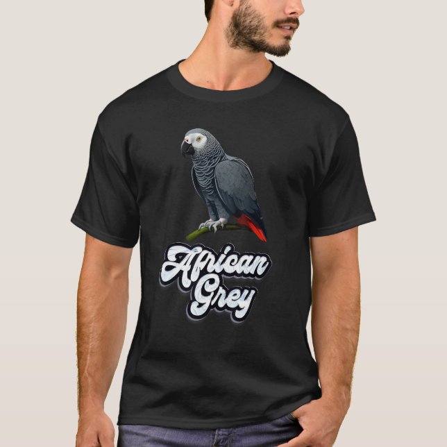 Camiseta Gray Parrot Bird  Parrots Parrot African Grey  1 (Anverso)
