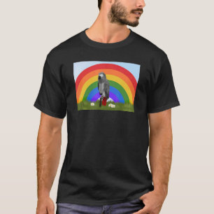 Camiseta Gray Parrot Rainbow Bird Birdwatcher Bio