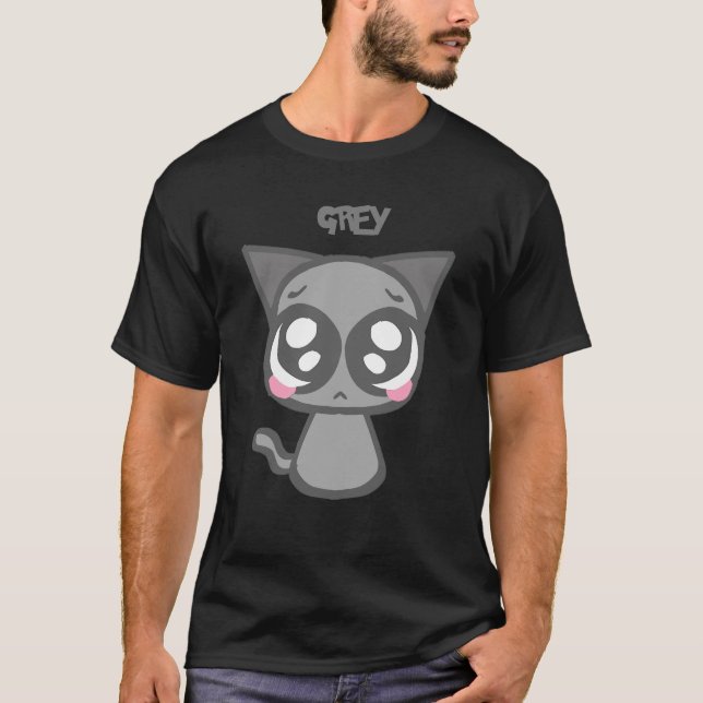 Camiseta Gray Sprunki - Diseño de caracteres lindo y temera (Anverso)