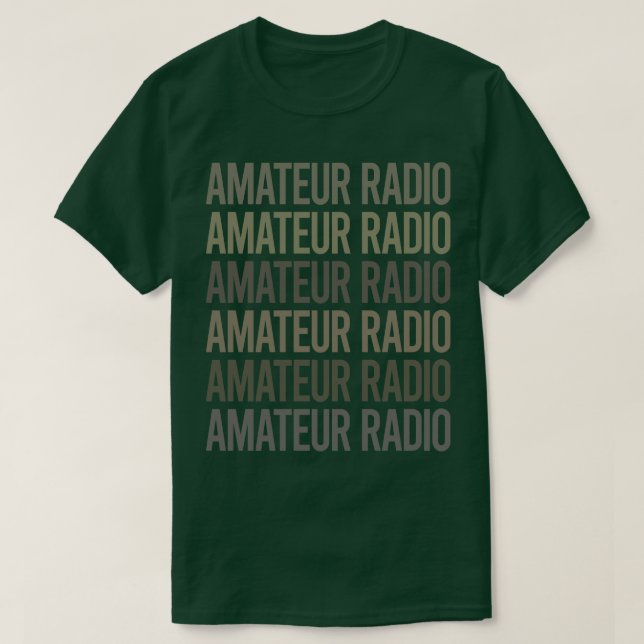 Camiseta Gray Text Art Amateur Radio Ham Radio (Diseño del anverso)