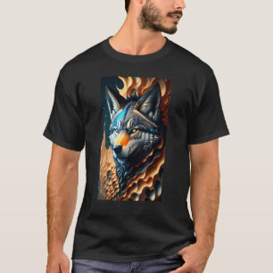 Camiseta Gray Wolf Colorful Wildlife Forest Wolves Galaxy M
