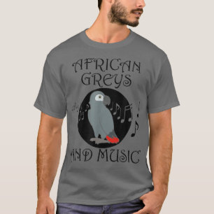 Camiseta Grays africanos y notas musicales loro músico