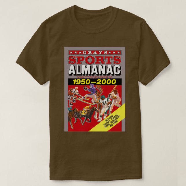 Camiseta Grays Sports Almanac Complete Sports Statistics 19 (Diseño del anverso)