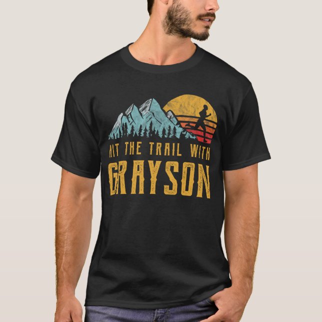 Camiseta GRAYSON en ejecución - Golpea el sendero con nombr (Anverso)
