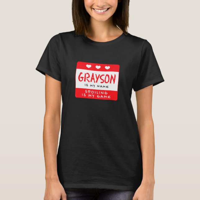 Camiseta Grayson es mi nombre Personalizado de apodos perso (Anverso)