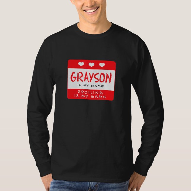 Camiseta Grayson es mi nombre Personalizado de apodos perso (Anverso)
