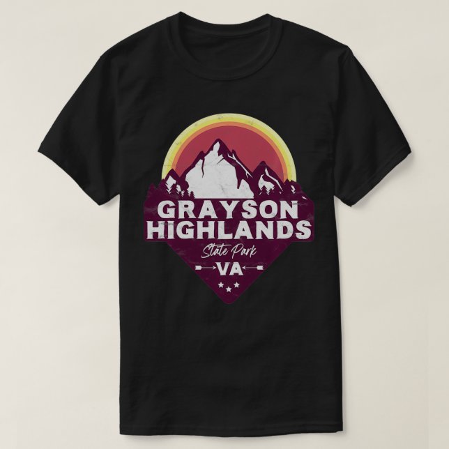 Camiseta Grayson Highlands State Park Virginia VA Forest Ou (Diseño del anverso)