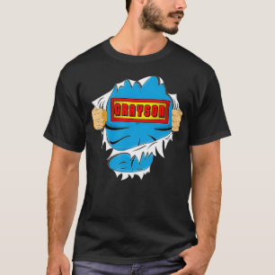 Camiseta Grayson Name Superhero Gift for Boys Named Grayson
