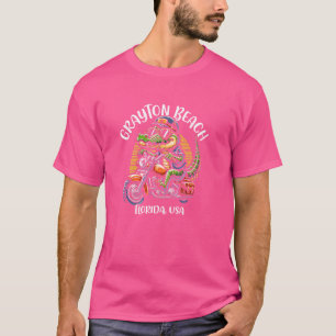 Camiseta Grayton Beach Florida USA Alligator Motorcycle Des