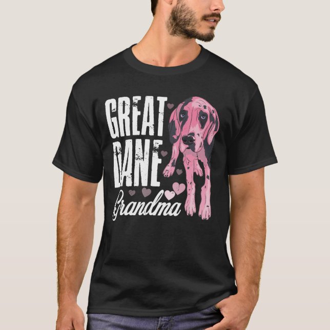 Camiseta Great Dane Grandma  Mens Womens Great Dane (Anverso)