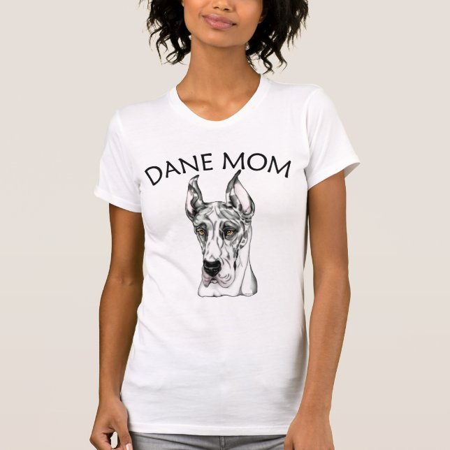 Camiseta Great Dane Mom Harlequin (Anverso)