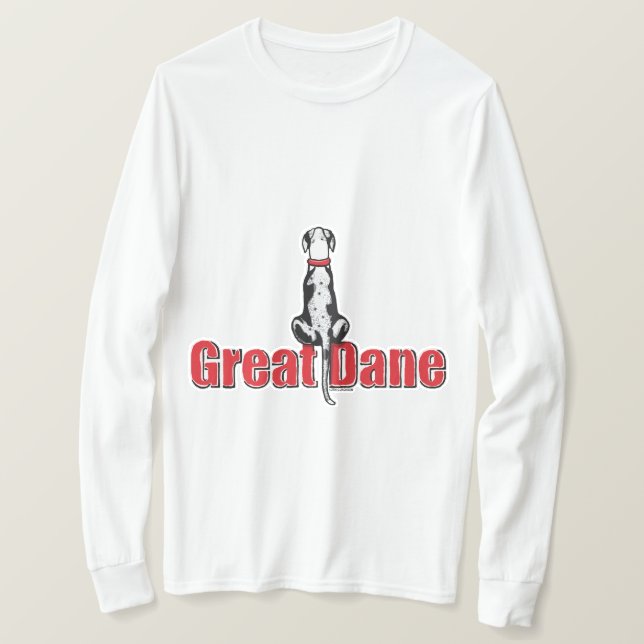 Camiseta Great Dane Sit MerleB UC (Anverso del diseño)