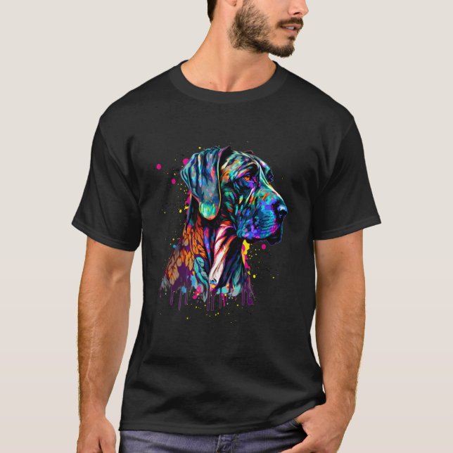Camiseta Great Dane Splash Art Dane (Anverso)