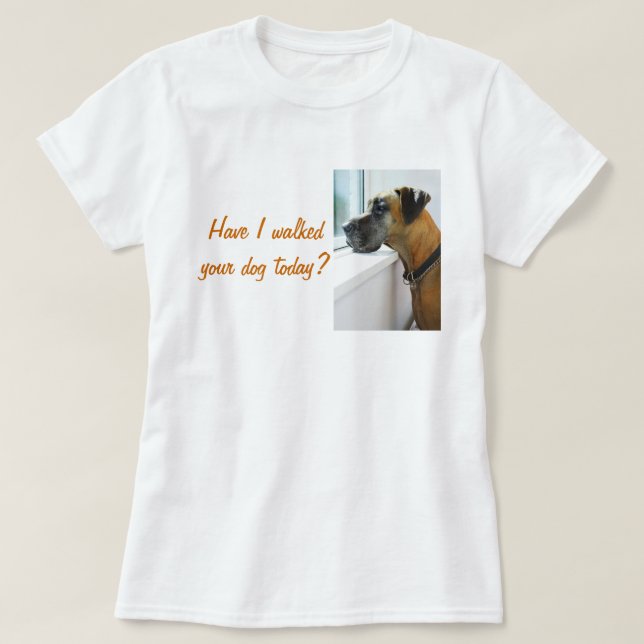 Camiseta Great Dane Tristemente busca la ventana para el ca (Diseño del anverso)