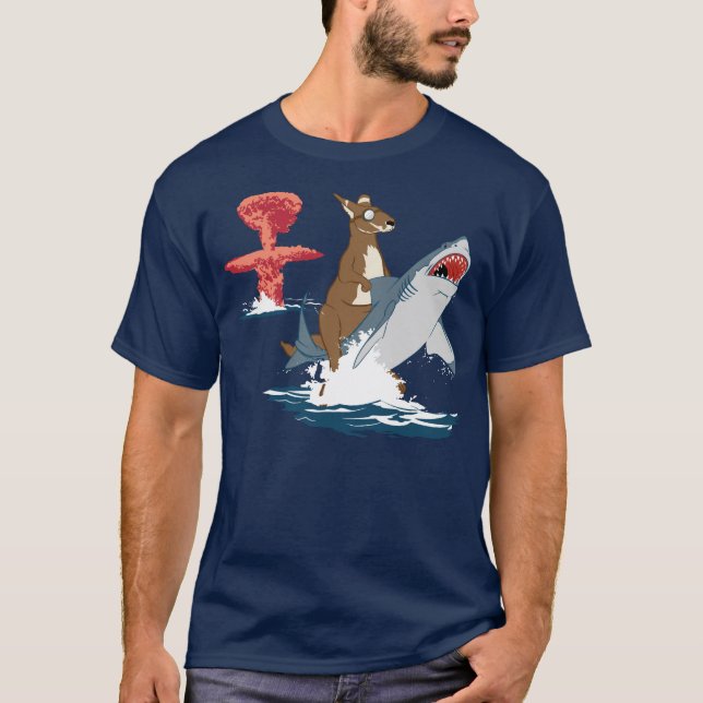 Camiseta Great Escape - caballería del tiburón del canguro (Anverso)