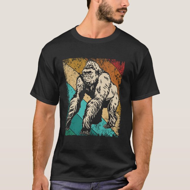 Camiseta Great Gorilla Retro Silhouette Great Apes (Anverso)