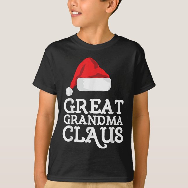 Camiseta Great Grandma Claus Christmas Santa's Hat Pajama F (Anverso)
