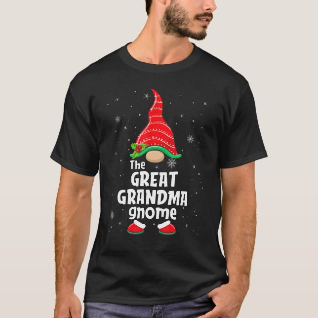 Camiseta Great grandma Gnome Matching Family Group Christma (Anverso)