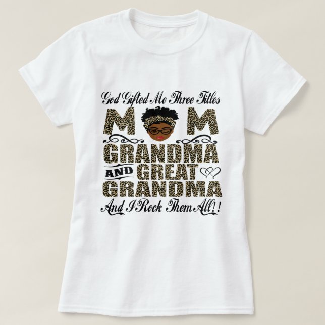 Camiseta Great Grandma Shirt (Diseño del anverso)