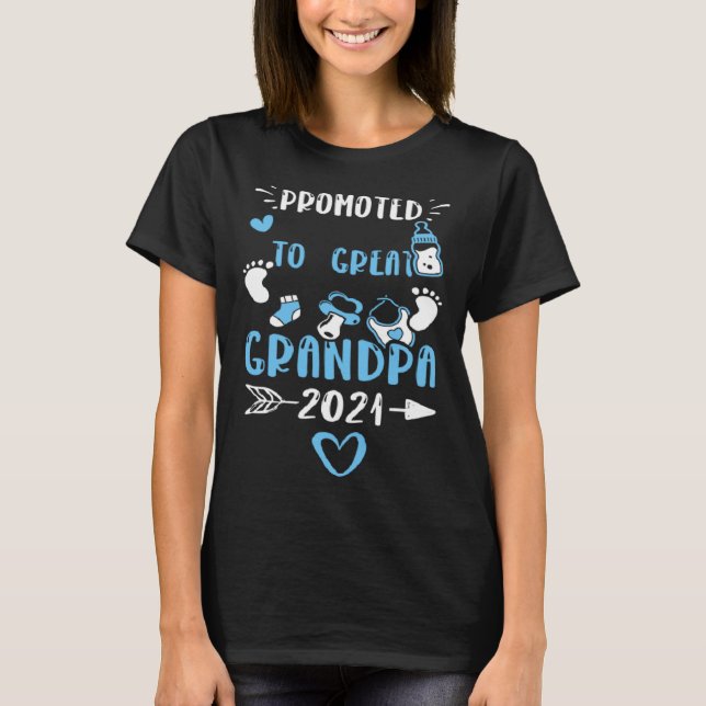 Camiseta Great Grandpa Promoted to Great Grandpa 2021  Baby (Anverso)