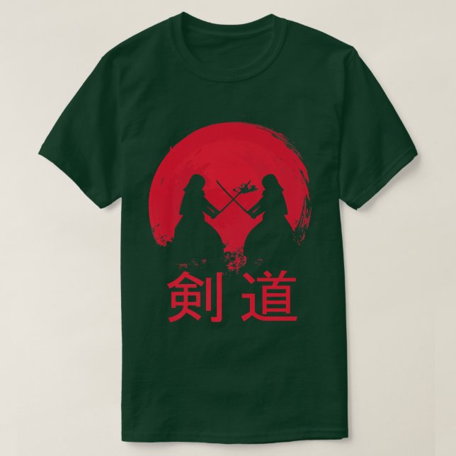 Camiseta Great Japan Kendo Warriors Samurai Design Sword Fi (Diseño del anverso)