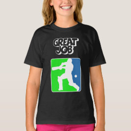 Camiseta Great Job Cricket Logo Cricket Batsman 