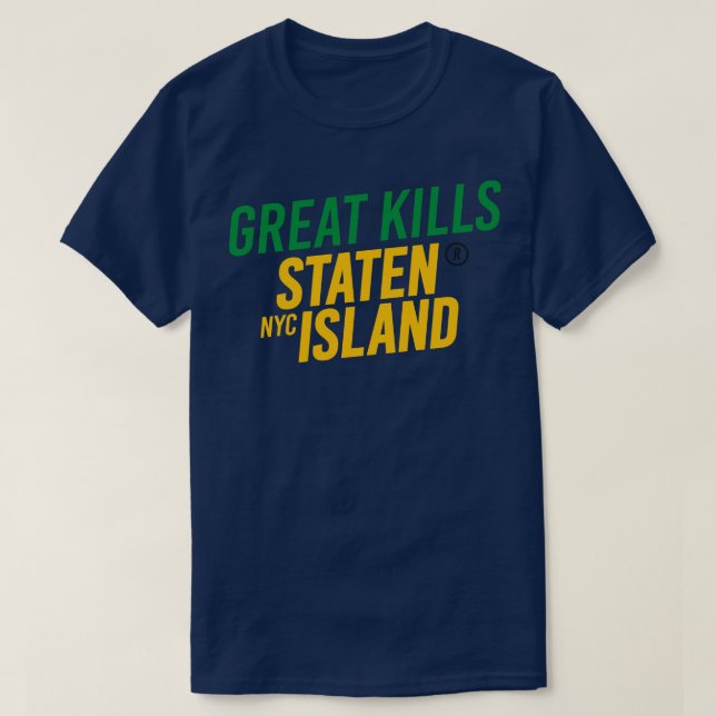 Camiseta Great Kills Staten Island New York City Cur modern (Diseño del anverso)