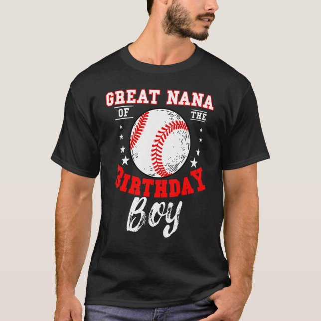 Camiseta Great Nana Of The Birthday Boy Baseball Theme Bday (Anverso)