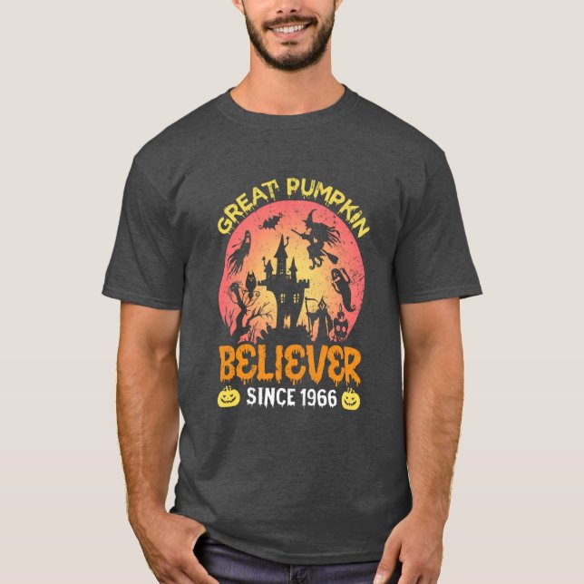 CAMISETA GREAT PUMPKIN BELIEVER SINCE  1966 (Anverso)