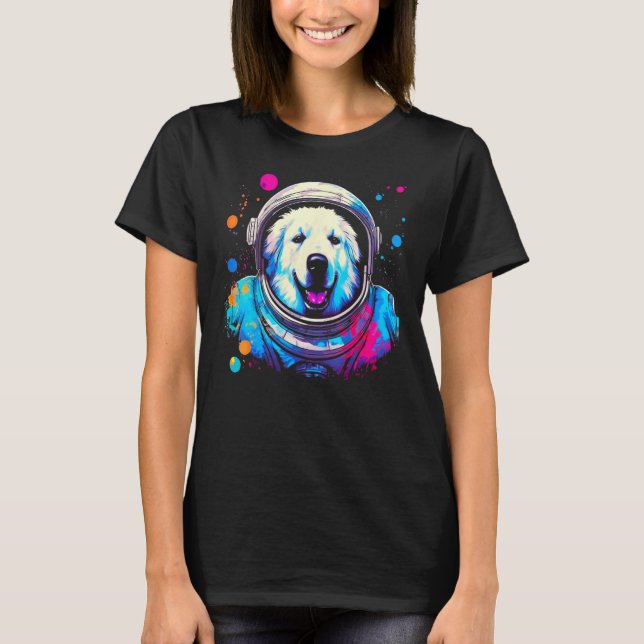 Camiseta Great Pyrenees Dog  Astronaut (Anverso)
