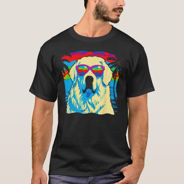 Camiseta Great Pyrenees Dog Beach (Anverso)