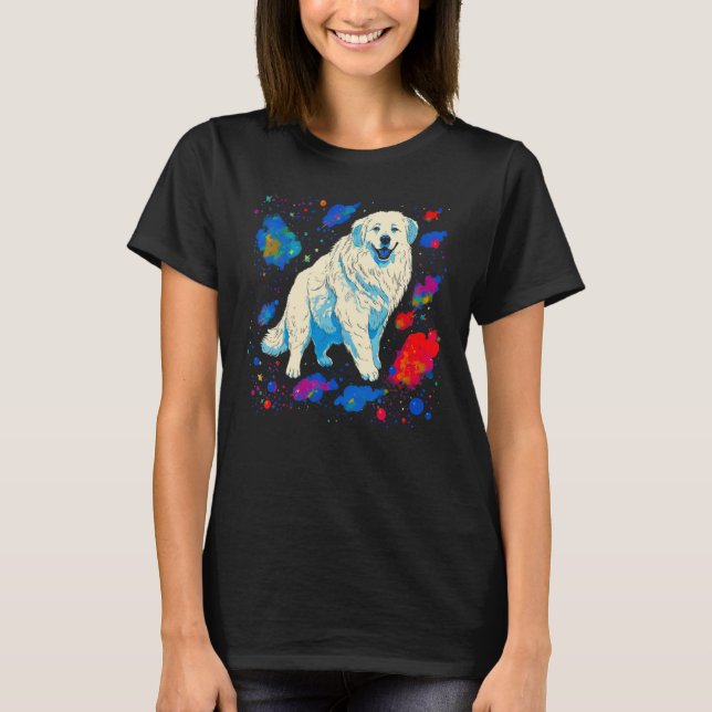 Camiseta Great Pyrenees  Dog in Space (Anverso)