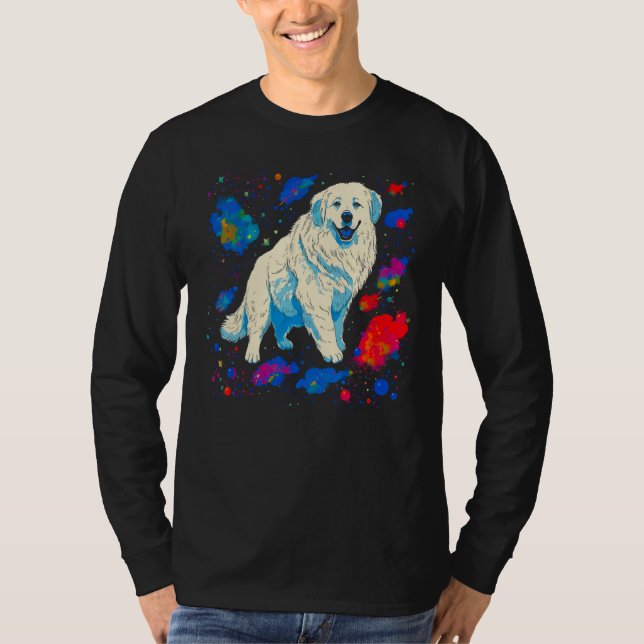 Camiseta Great Pyrenees  Dog in Space (Anverso)