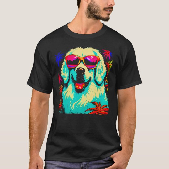 Camiseta Great Pyrenees Dog Summer Party (Anverso)