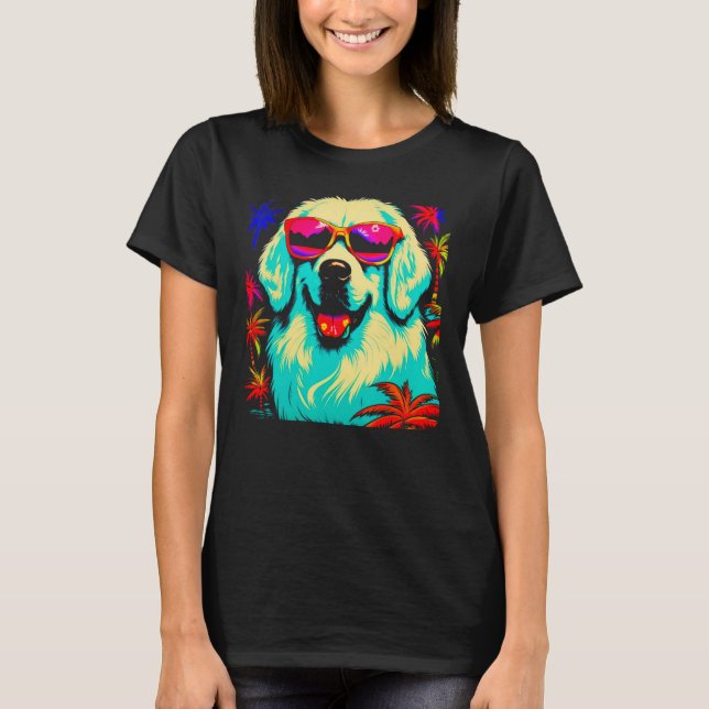 Camiseta Great Pyrenees Dog Summer Party (Anverso)