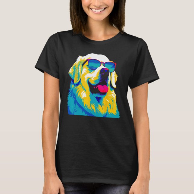 Camiseta Great Pyrenees Dog Sunglasses (Anverso)