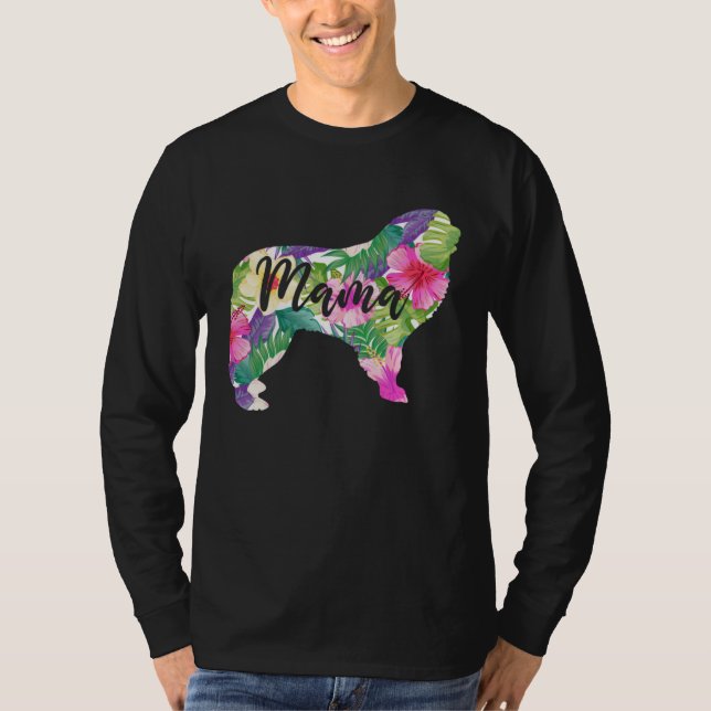 Camiseta Great Pyrenees Mama Mom Flowers Mother s Day (Anverso)