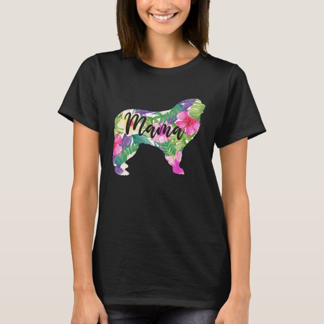 Camiseta Great Pyrenees Mama Mom Flowers Mother s Day (Anverso)