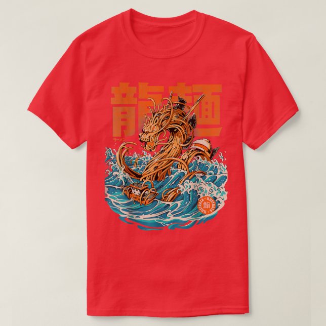 Camiseta Great Ramen Dragon Off Kanagawa Noodle Japanese Fo (Diseño del anverso)