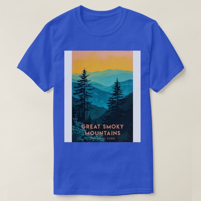 Camiseta Great Smoky Mountains Parque nacional 2 (Diseño del anverso)