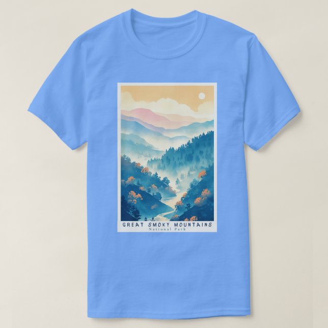 Camiseta Great Smoky Mountains parque nacional de viajes 13 (Diseño del anverso)