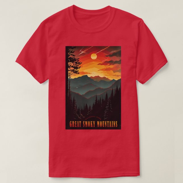 Camiseta Great Smoky Mountains Parque nacional Viaje 7 (Diseño del anverso)