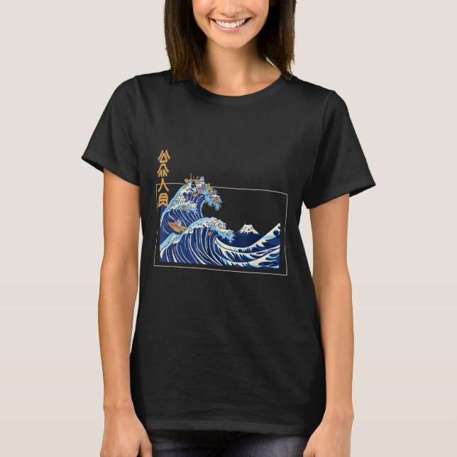 Camiseta Great Wave Off Kanagawa With The Aesthetic Kanji O (Anverso)