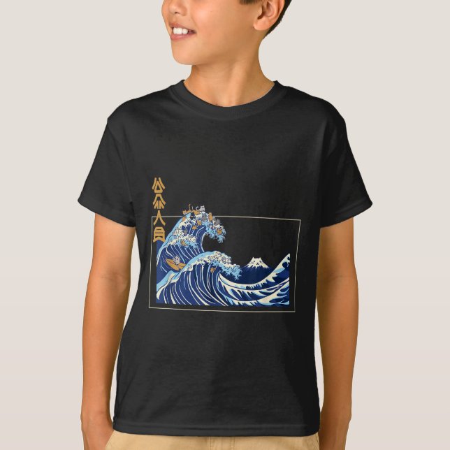 Camiseta Great Wave Off Kanagawa With The Aesthetic Kanji O (Anverso)