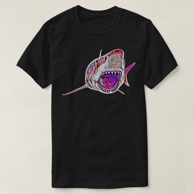 Camiseta Great White Shark Motif Sharks 322  (Diseño del anverso)