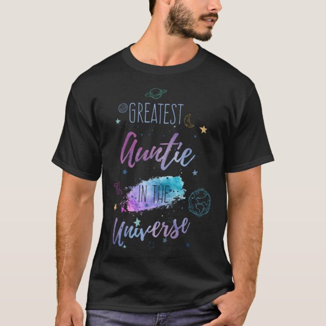 Camiseta Greatest Auntie In The Universe  From Niece And Ne (Anverso)