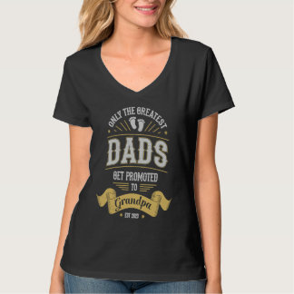 Camiseta Greatest Dads Get Promoted To Grandpa Father's Day